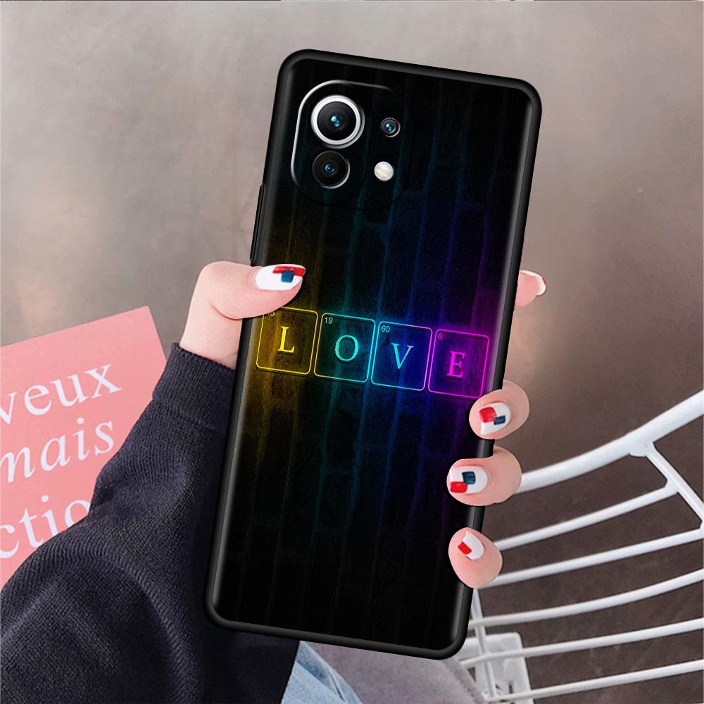 Cute Love Heart Funda Case For Xiaomi Mi 11 Lite 5G NE 11T Pro 10T 9T Note 10 12 12X 12S Ultra Soft Silicone Shell Phone Cover