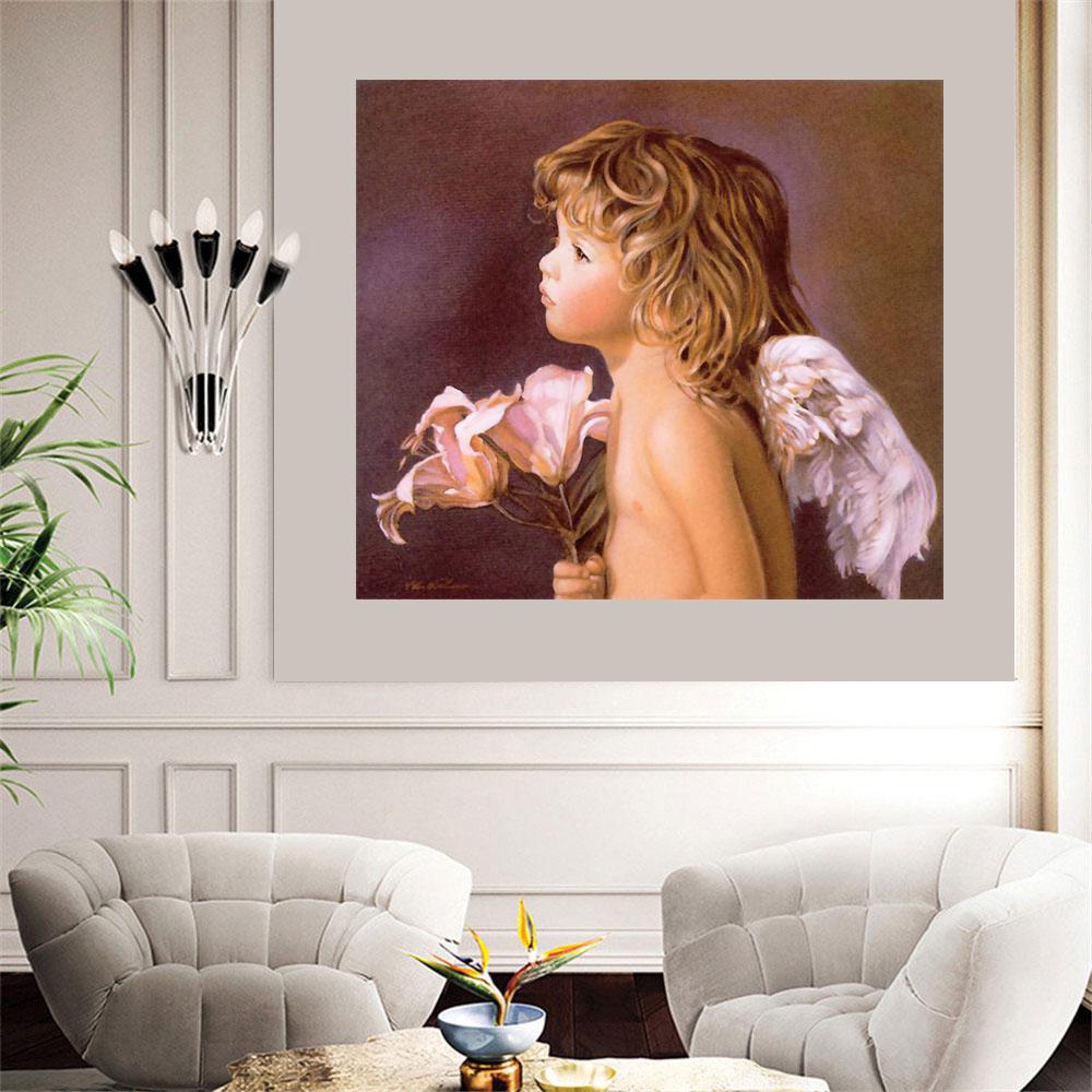 Square / Round DIY Diamond Embroidery Angel Baby 5D Diamond Painting Water Diamond Mosaic Decoration