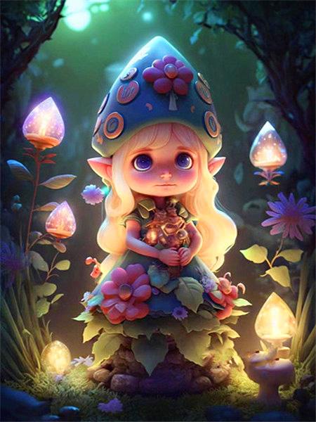 Volle quadratische/runde Diamant-Malerei Fantasy Mädchen Home Decor Stickerei Mosaik Elfen Cartoon Kristall Wandkunst