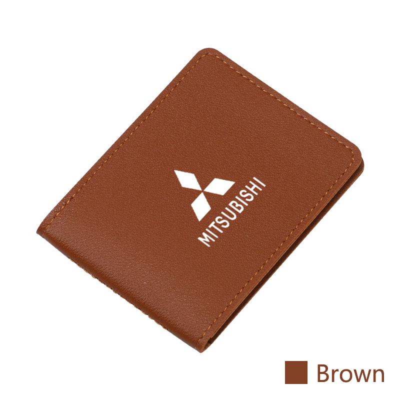 Metal Auto Driver License Cover Credit Card Holder For Mitsubishi Outlander Pajero Colt I200 Space Delica Jinxuan Galant Attrage
