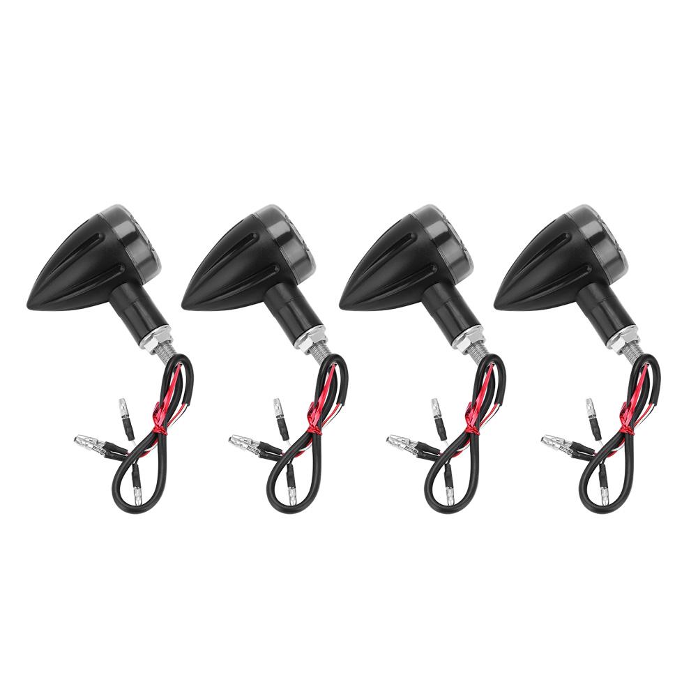 

4Pcs Motorcycle Universal Flash Indicator Turn Signal Light Cornering Rear Lamp Brake Lights
