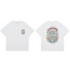 Men Women Streetwear Short Sleeve T-Shirt With Geometric Letter Print Loose Fit Cotton Tee Casual