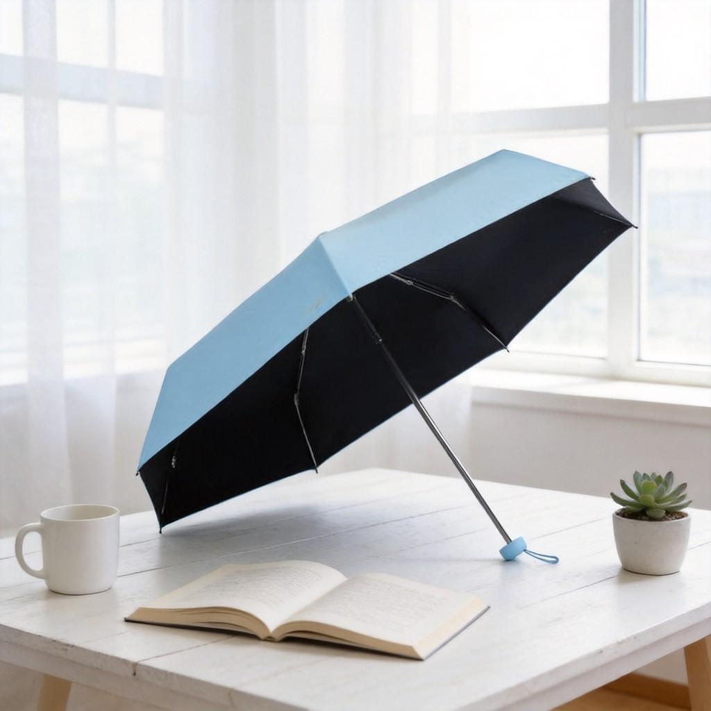 Solar Umbrella With Upf50 Ultraviolet Protection For Adults Compact Portable Sunshade