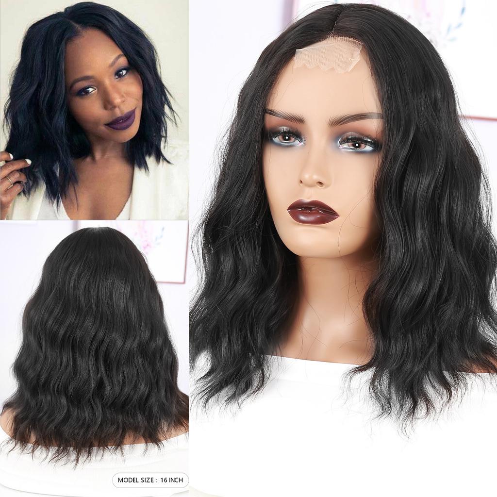 Wig Gradient Color Short Curly Hair Small Lace Female Wigs Synthetic High Temperature Silk Head