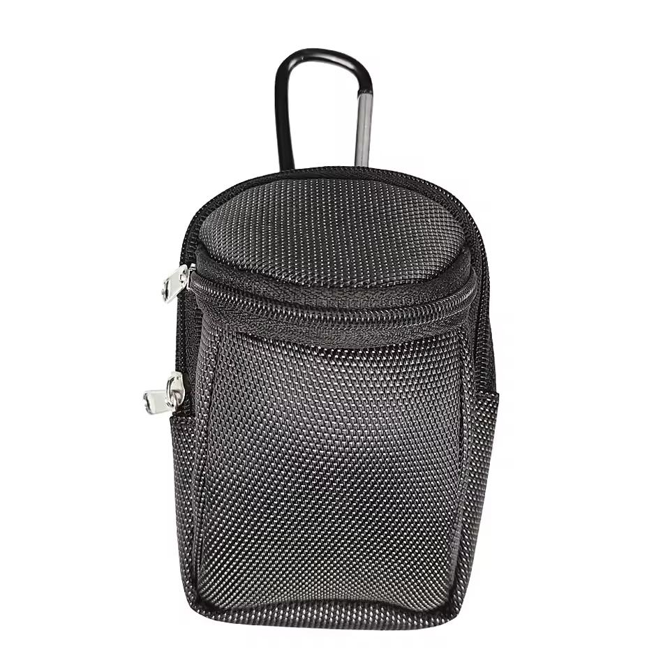 Custom Logo Personalized Black Nylon Golf Ball Pouch Golf Accessories Bag Golf Tee Divot Tool Bag