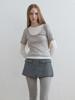 Gijun Layered Jersey Top Grey