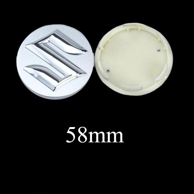 54mm 58mm Car Wheel Center Covers Hub Badge Caps for Suzuki Logo Ignis Jimny Alto Baleno Swift SX4 Ertiga S-Cross Samurai VITARA