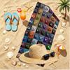 NFL Print Beach Towel, Versatile Lightweight Absorbent Beach Towel for Pool Surf Yoga Bathroom, Perfect Birthday Holiday Gift