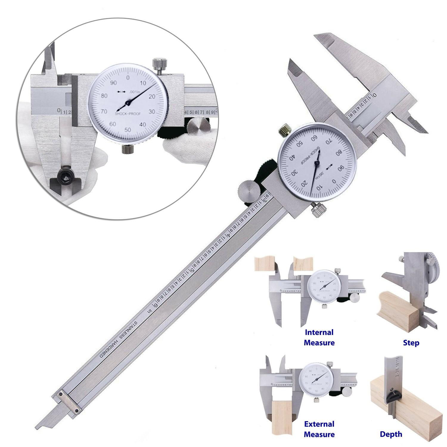 

Supply Dial Caliper 1pc 6 inch Vernier Stainless steel DIY Measurement