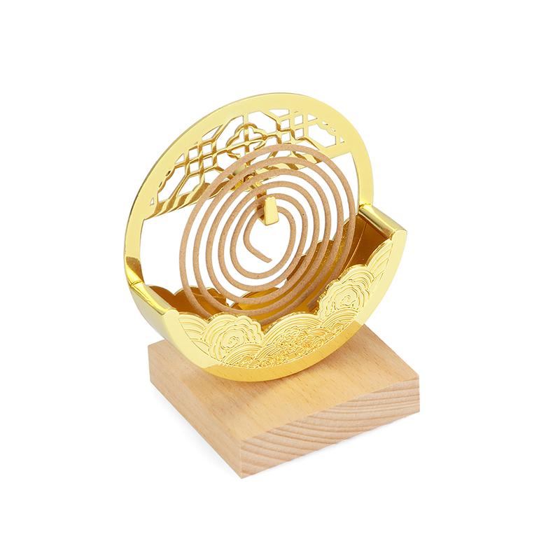 

Metal Incense Holder Retro Coil Incense Burner Mosquito Incense Tray Aromatherapy Incense Burner Home Art Decoration золотистый