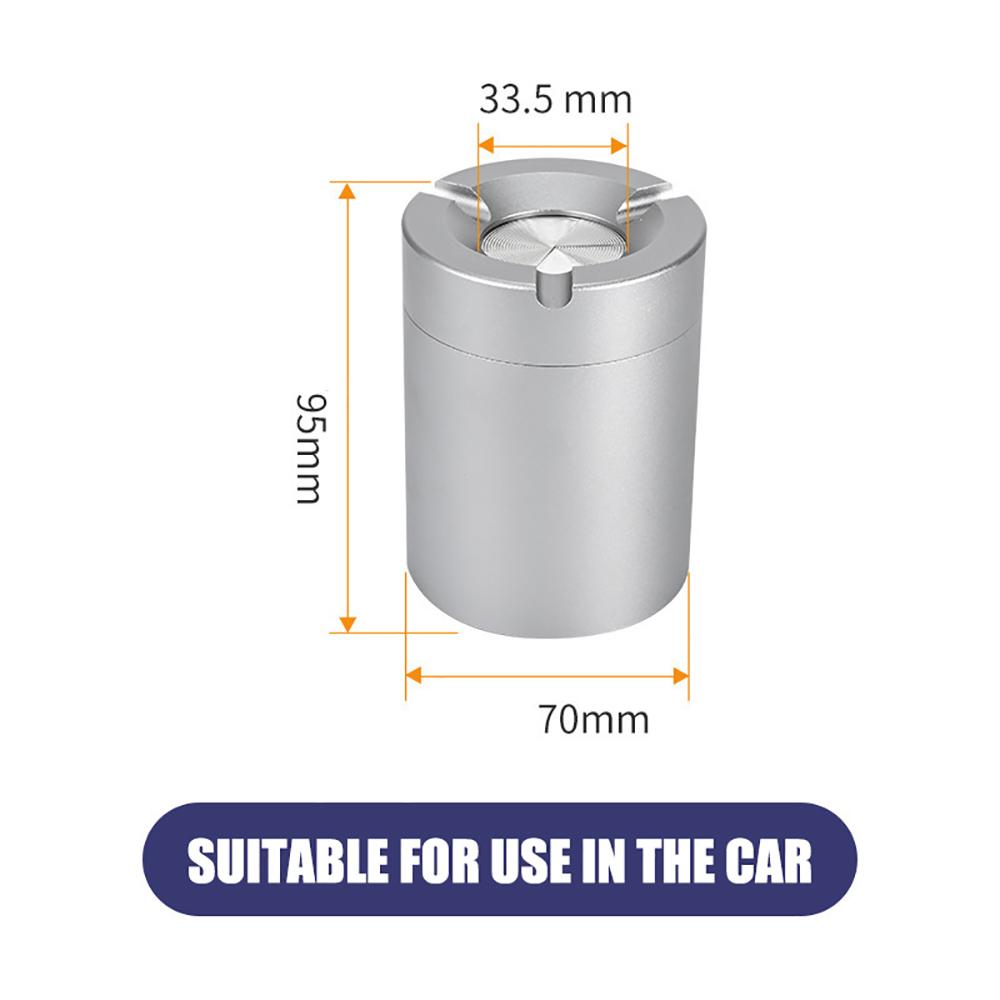 Cool Premium Feel Mechanical Rotating Ashtray with Lid Ash Tray Desktop Ornaments Office Car Ash Tray Smoking Accessories Gifts
