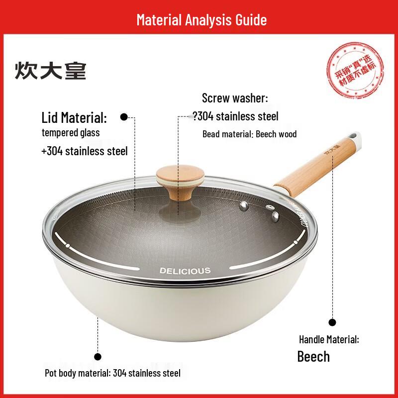 COOKER KING 28cm Titanium Non-Stick Wok