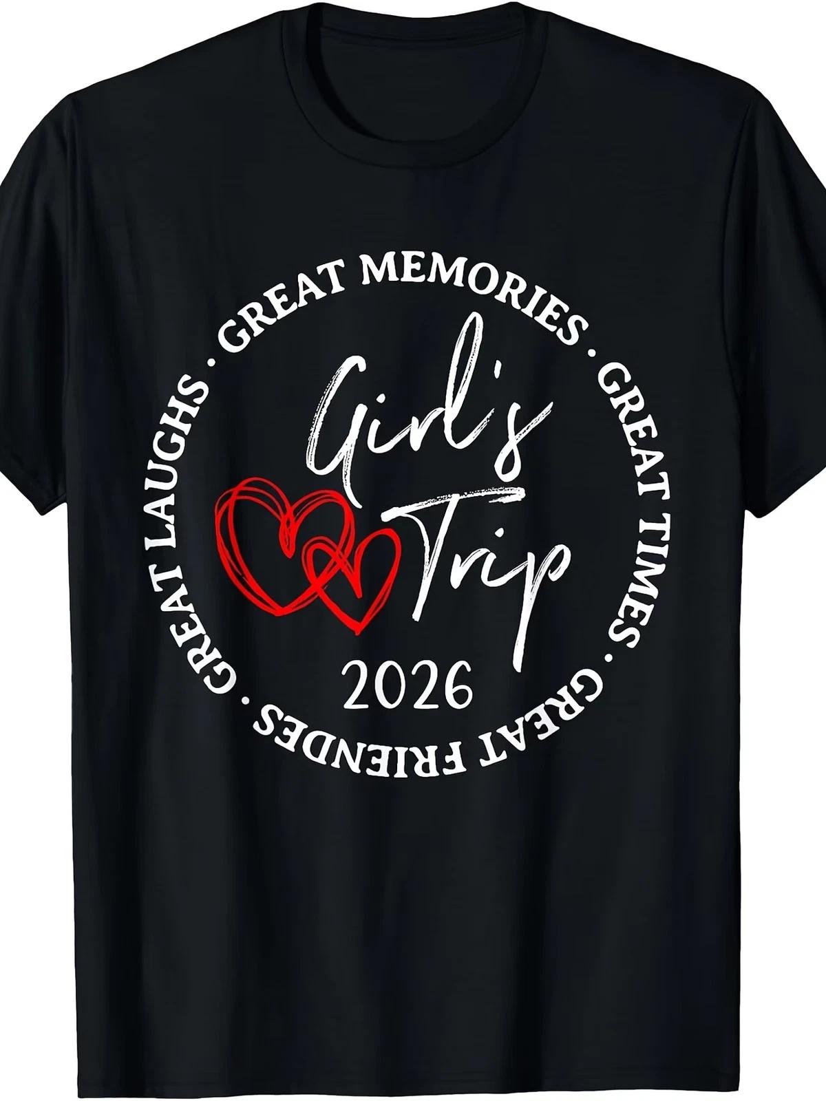 Girls Trip 2026 Womens Weekend Vacation Matching Group T-Shirt Same Style for Me S