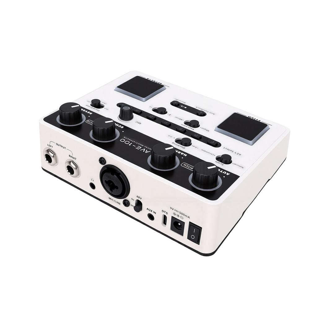 Gesangseffekte Prozessor mit Auto Pitch Harmonischem Gesangs-Eraser Looper OTG Sound Interface Heimstudio Aufnahme für
