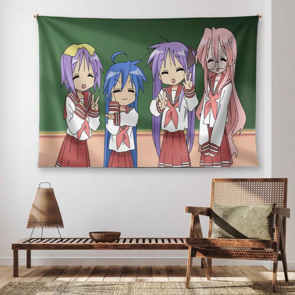 1 Stück Glücksstern Anime Dekor Wandteppich Konata Izumi Und Freunde Themenbezogenes Wandbehang Dekoratives Wandtuch Raumdekor