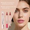 Zephoco Zweifarbiger Spiegel-Lipgloss - Feuchtigkeitsspendend, Seidiges Rotbraun & Nude-Rosa