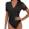 Sommer Damen Lace Splicing Jumpsuit V-Ausschnitt Schlank Jumpsuit