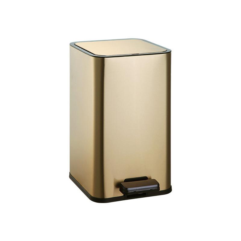 Large Capacity Pedal Rubbish Bin Household Bathroom Trash Can Kitchen Living Room Stainless Steel Garbage Basket