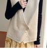 High-End Autumn Cross Placket Wool Cardigan Vest