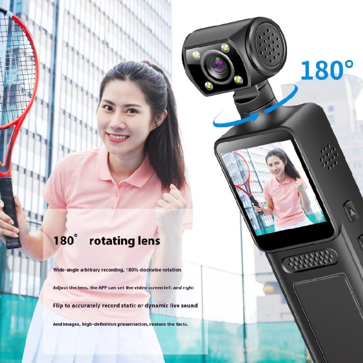 4K Sports Wearable Camera 180 Degree Travel Bike Driver Recorder Pocket Camera for Motorcycle Vlogging Sports