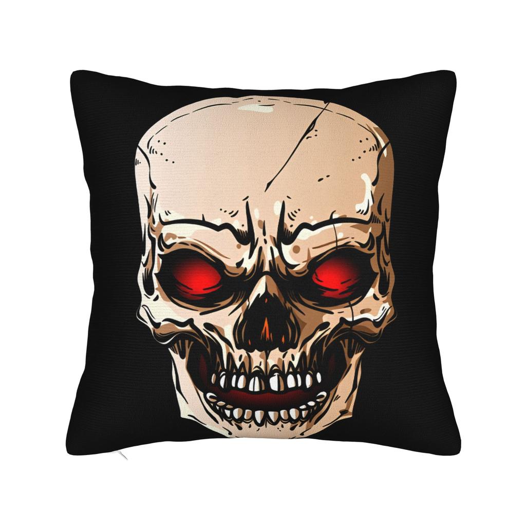 Black Grey Skull Face Día De Los Muertos Pillow Case Comfy Pillow Cover Vintage Cushion Cover For Living Room Sofa