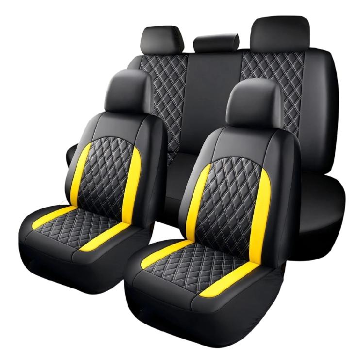 Coprisedili Auto Trapuntati a Diamante Universali Proteggi Cuscino 2/4/9 Pezzi Pelle PU Premium Per Berlina SUV Uso Stagione Unica