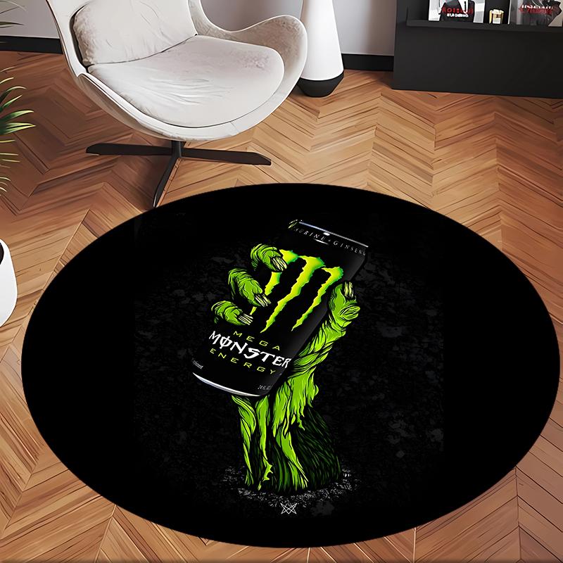 Monster (1) Runder Büroteppich Dekorativer Bodenteppich für Büro Schlafzimmer Wohnzimmer und Wohnbereich