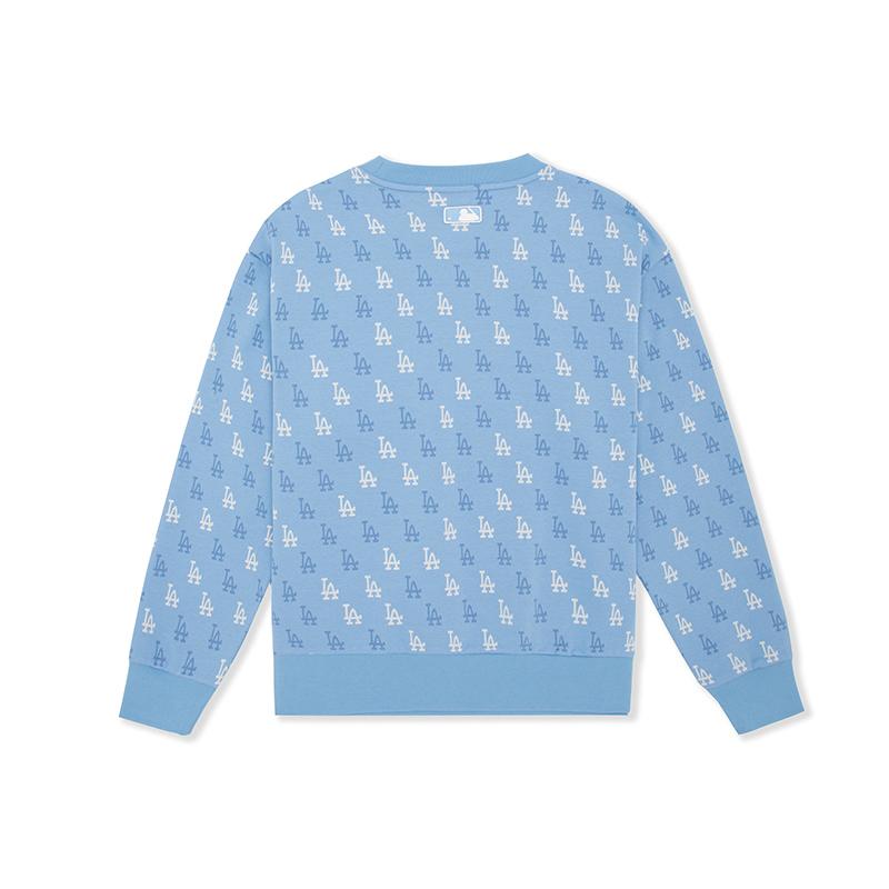 New MLB Los Angeles Dodgers Sweatshirt Unisex Sky Blue 3AMTM0344-07SBS