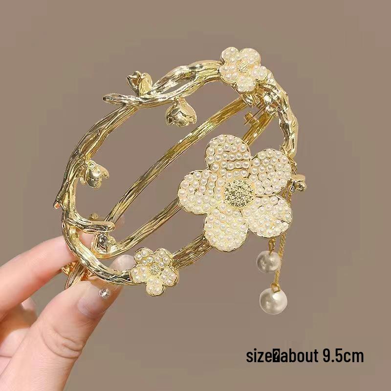 Lily of the Valley Hanfu Hairpin: Women's Elegant Tassel Bun Clip Hair Accessory