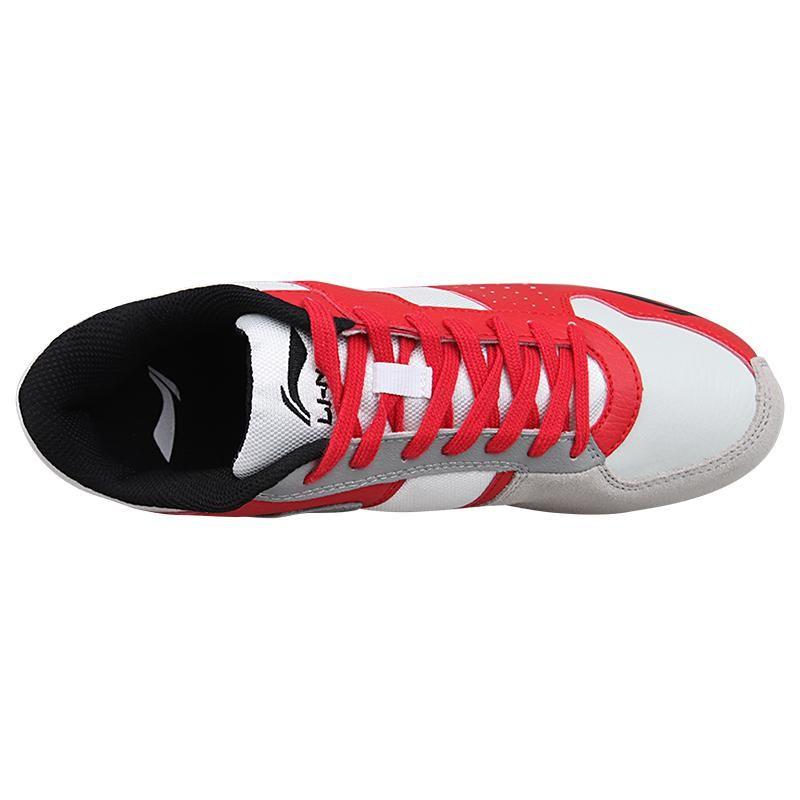 Li-Ning Амортизирующие нескользящие прочные низкие фехтовальные туфли унисекс красные белые серые ADAJ002-1