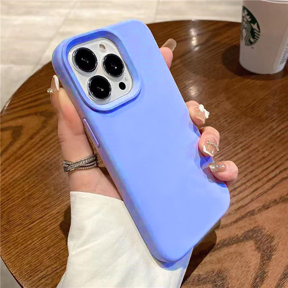 Liquid Silicone Case For iPhone 16 15 14 13 12 11 Pro Max Shockproof Soft Back Protection Cover For 16 series Phone Accessories