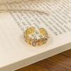 New Chinese Enamel Oil Pattern Ring Light Luxury High Sense Internet Celebrity Foreign Style Versatile Ring