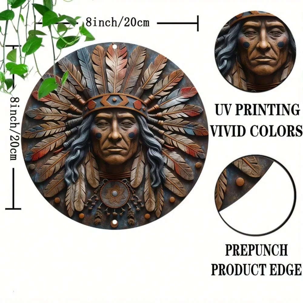

8x8 Inch Metal Wall Art UV Printed Aluminum Hanging Sign Outdoor Door Decor TYA24460-20x20cm різнокольоровий