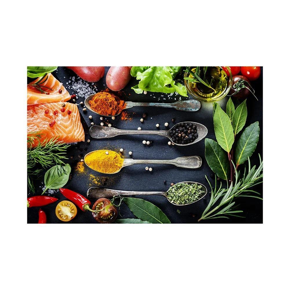 Kitchen Posters Grains Spices Spoon Peppers Canvas Painting Wall Art Modern Food Picture Restaurant Decor Nordic Home Decoration