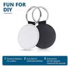 ABWR-60 Pieces Sublimation Blank Keychains PU Leather Keychain Pendant Heat Transfer Keychain Ornament For DIY Crafts Making