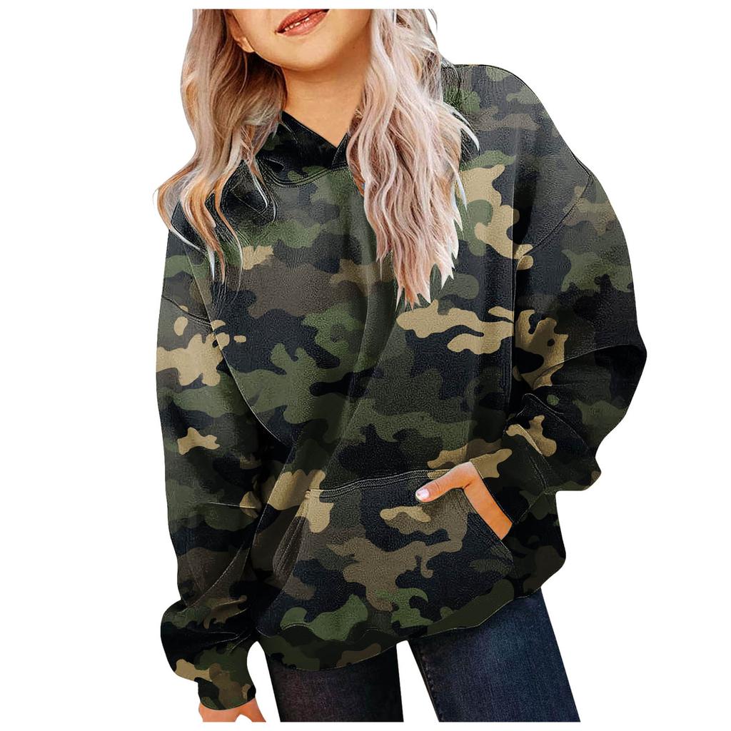 Tactical Camouflage 3D Print Hoodies For Kids Long Sleeve Fashion Hooded Pullover Toddler Boys Girls Y2k Hoodies Casual Tops