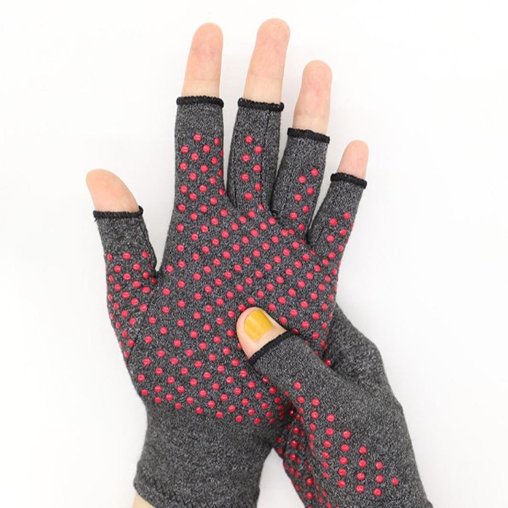 Hand Pain Relief Wrist Support Gloves Fingerless Touch Screen Mittens New Compression Gloves  Women