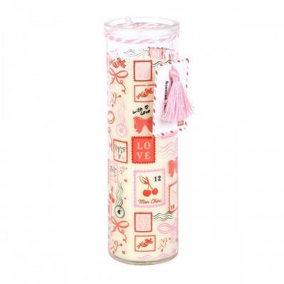 Rose Stamp Valentine Tube Candle