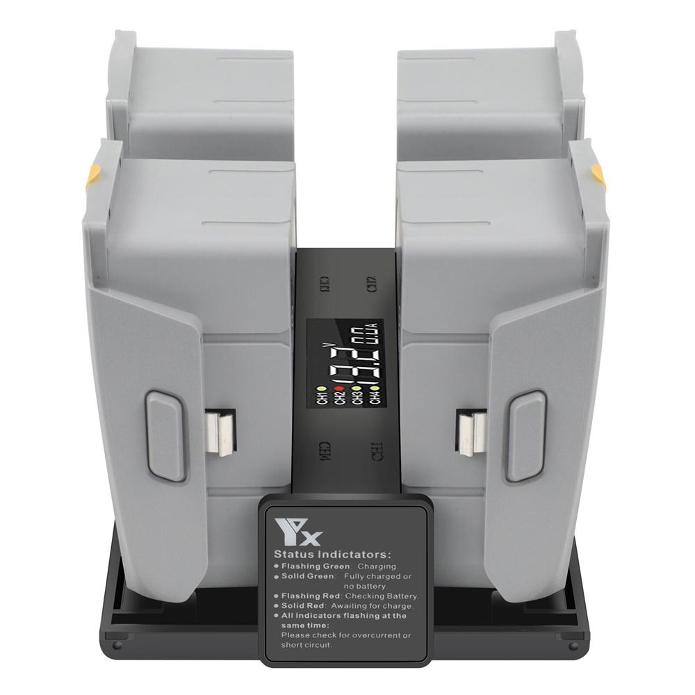 For DJI Air 2S Mavic Air 2 4 In1 Smart LED Battery Charger Digital Display Charging Hub