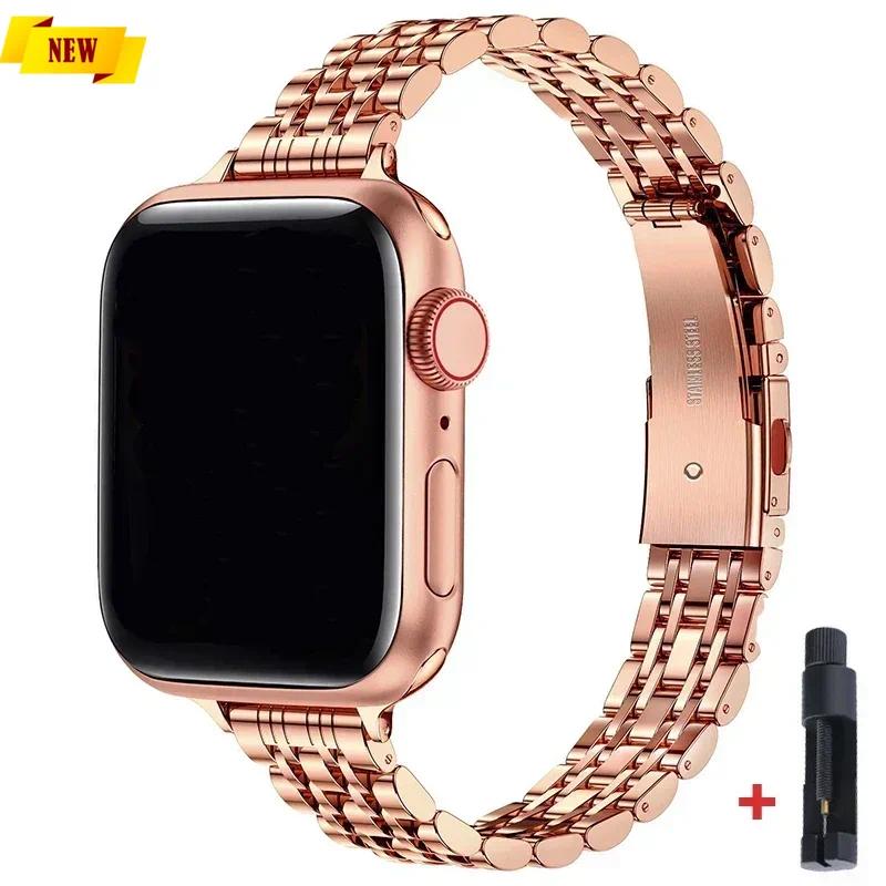 Stainless Steel Strap For Apple Watch Ultra 2 Band 49mm 42 44mm Metal Bracelet iWatch Series 10 46mm 9 8 7 6 SE 5 4 3 45mm 41mm