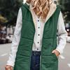 Womens 2025 Fall Reversible Vests Sleeveless Fleece Jacket Zip Up Hoodie Pockets Long Warm Winter Coat