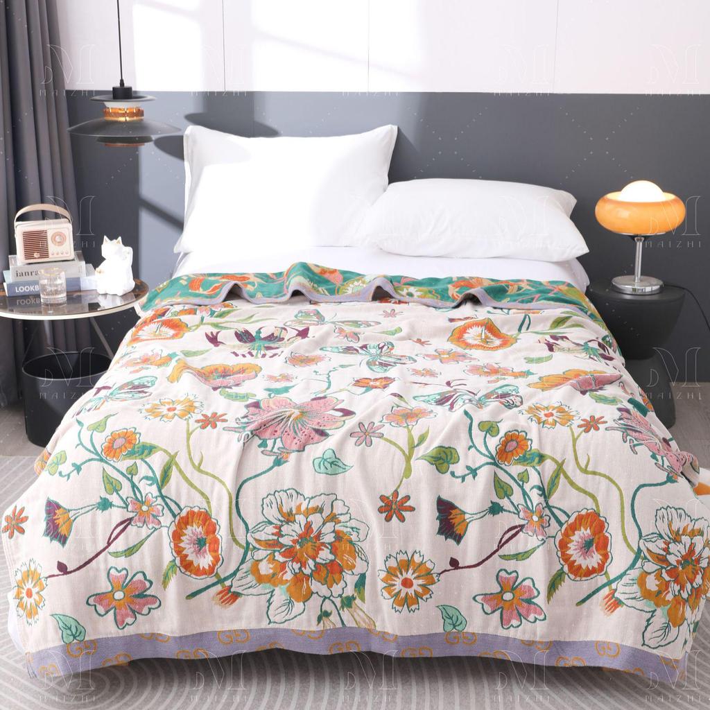 Full Cotton Gauze Blanket: Sofa, Car, Bed Use