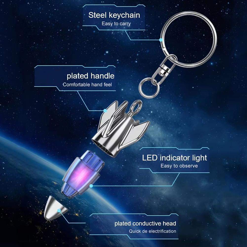 Car Static Eliminator Anti-static Buckle Car Keychain Multi-functional Removing Static Electricity Keyring For Human Body