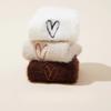 Embroidered Medium Length Socks Women's Autumn Fashion Love Fresh Sweat Absorbing Breathable Black White Girl Socks