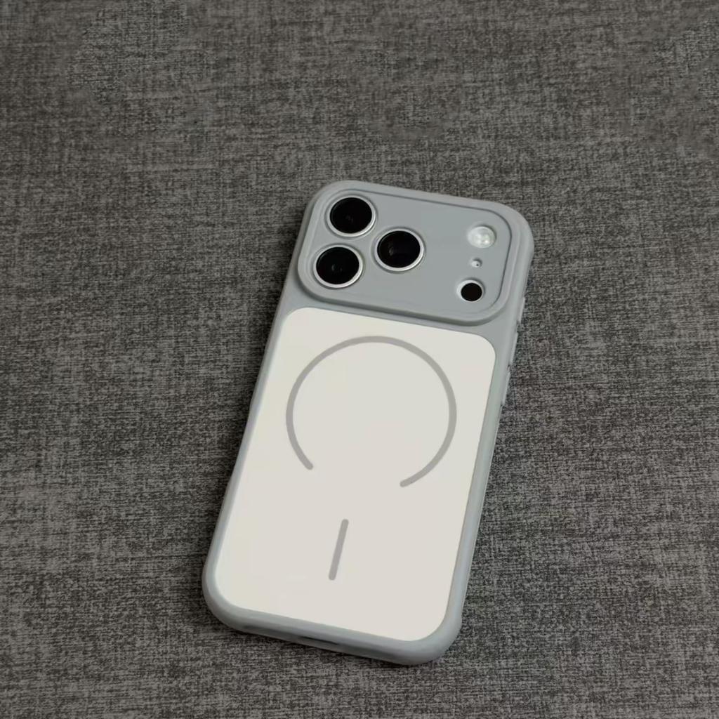 Personalized Contrasting Color, Skin-feeling Magnetic Attraction, Suitable for Apple 16/17Promax Mobile Phone Case IP15 Fine Hole 14/13 Anti-drop 12