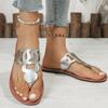 Modestil Flacher Boden Mode Trendige Damen Strandsandalen Outdoor-Bekleidung Rutschfest Outdoor Vielseitige Damen Hausschuhe Zehensandalen Damen