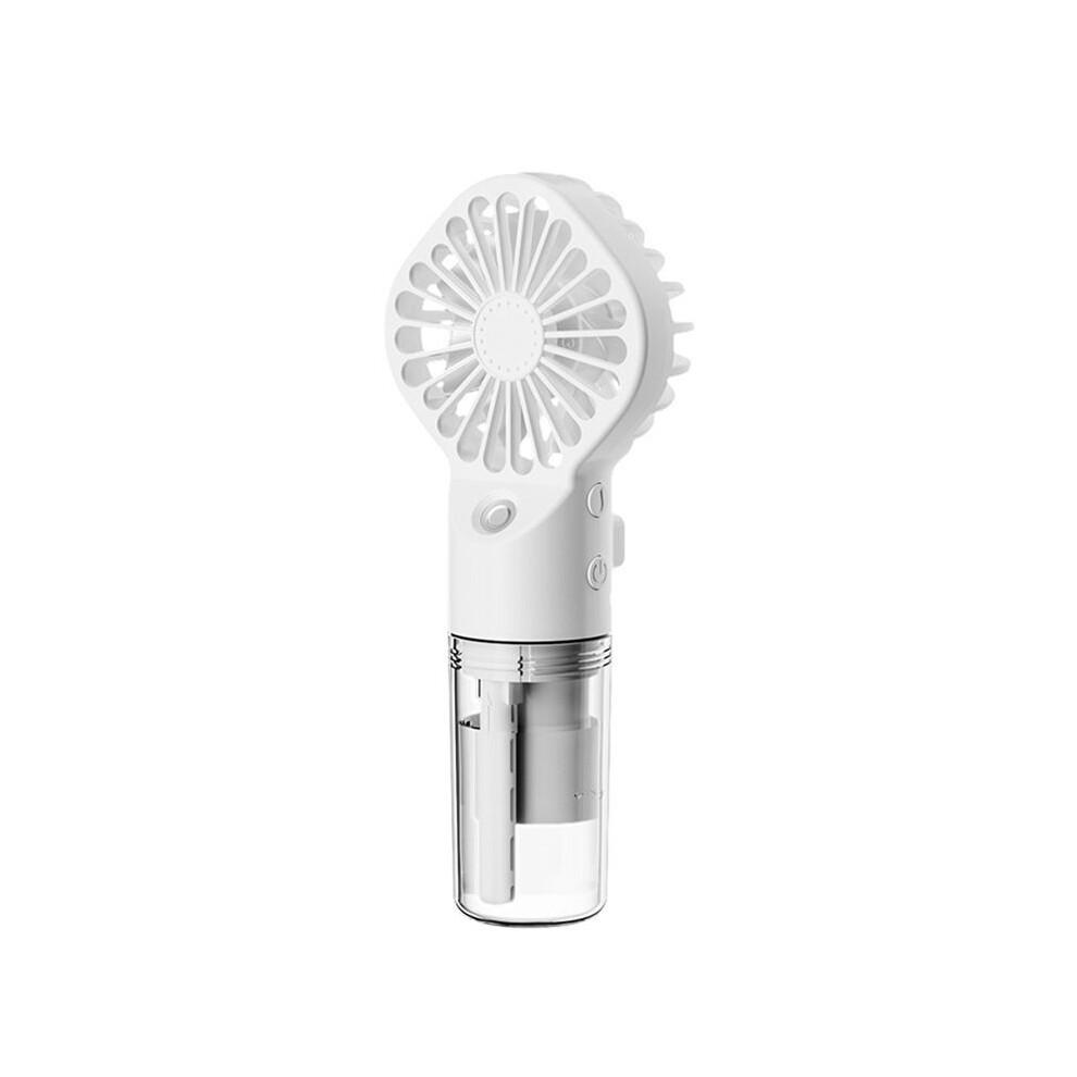 Portable Handheld Spray Fan Water Spray Mist Fan Student Dormitory Fan Summer Supplies Outdoor Cooling Tool,White