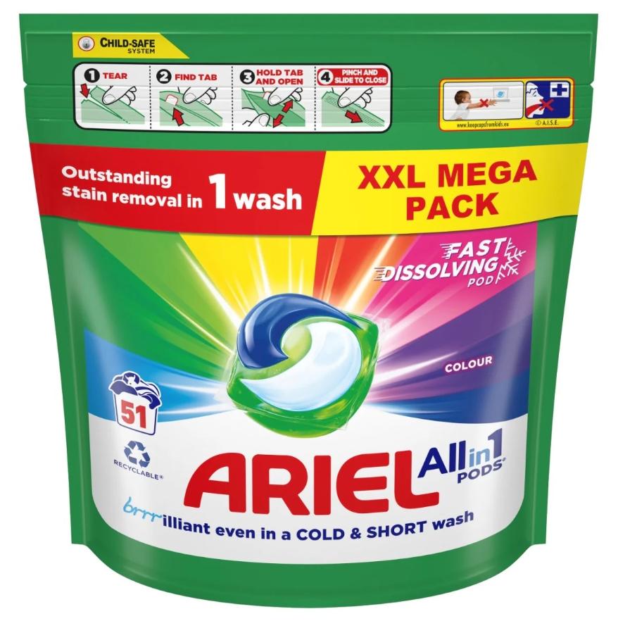 Ariel Advanced Color Shield Laundry Pods, 51-Capsule Pack