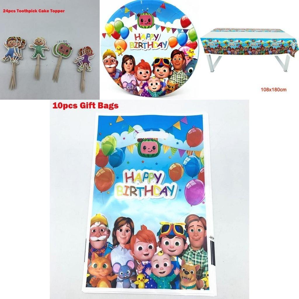 Vibrant Family Birthday Party Supplies Set With Cheerful Plates And Decor Elements