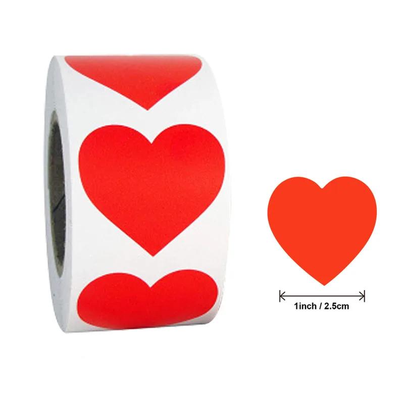 

Heart-Shaped Sticker Labels Adorable Stationery Seals for Kids Scrapbooking Birthday Wedding Decorations Toys Gifts Children s красный